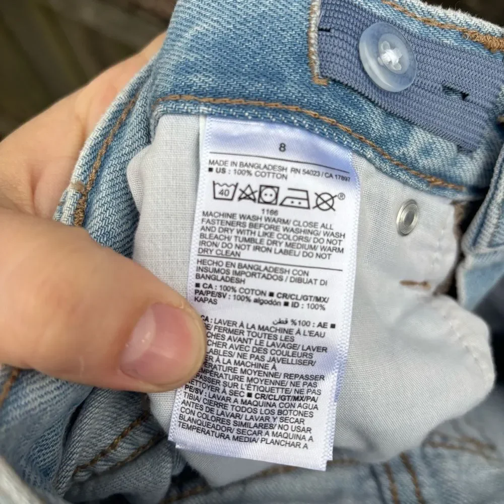 Old Navy Loose Fit Light Wash Jeans Girls‎ 8